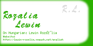 rozalia lewin business card